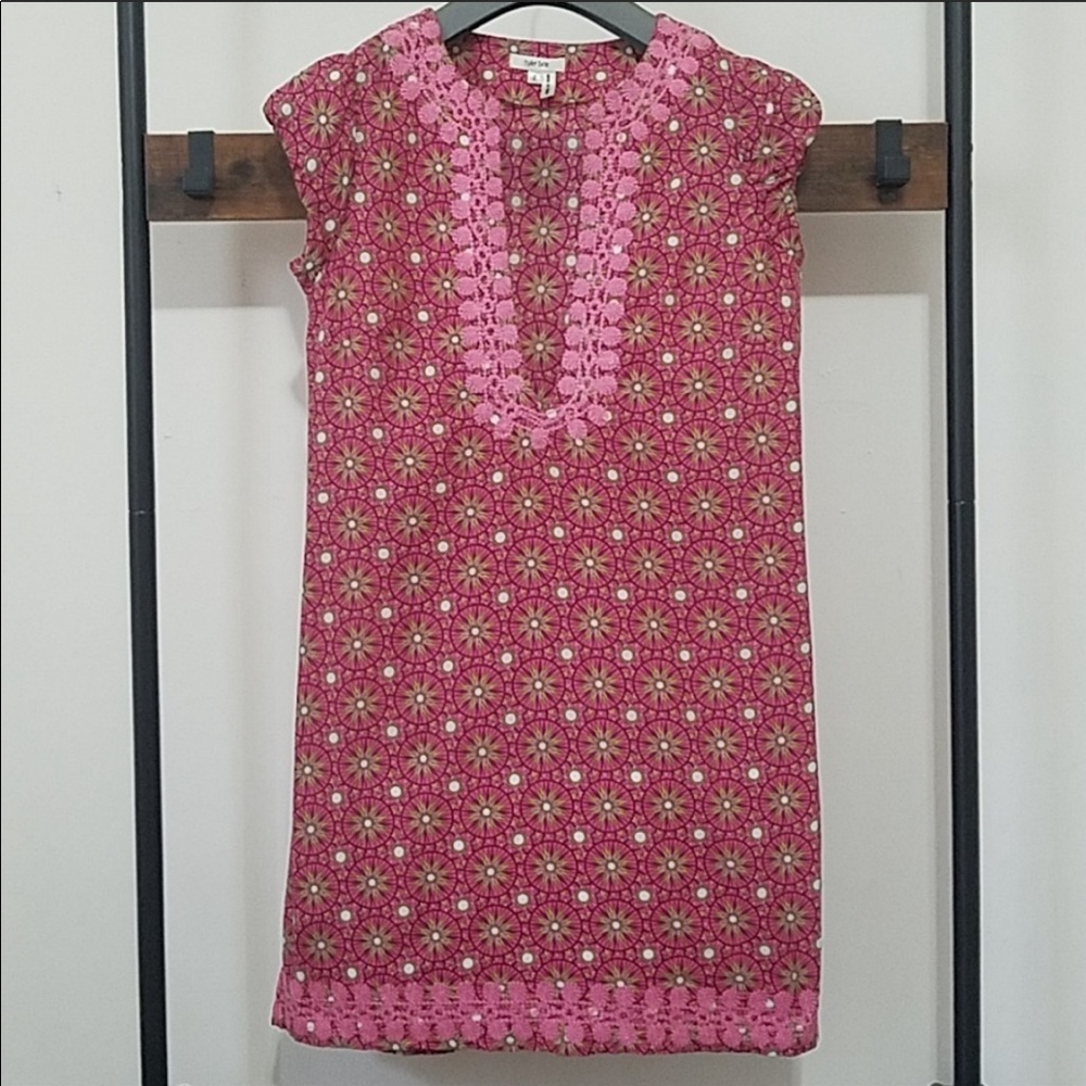 Tyler Böe Printed Embroidered V-neck Dress